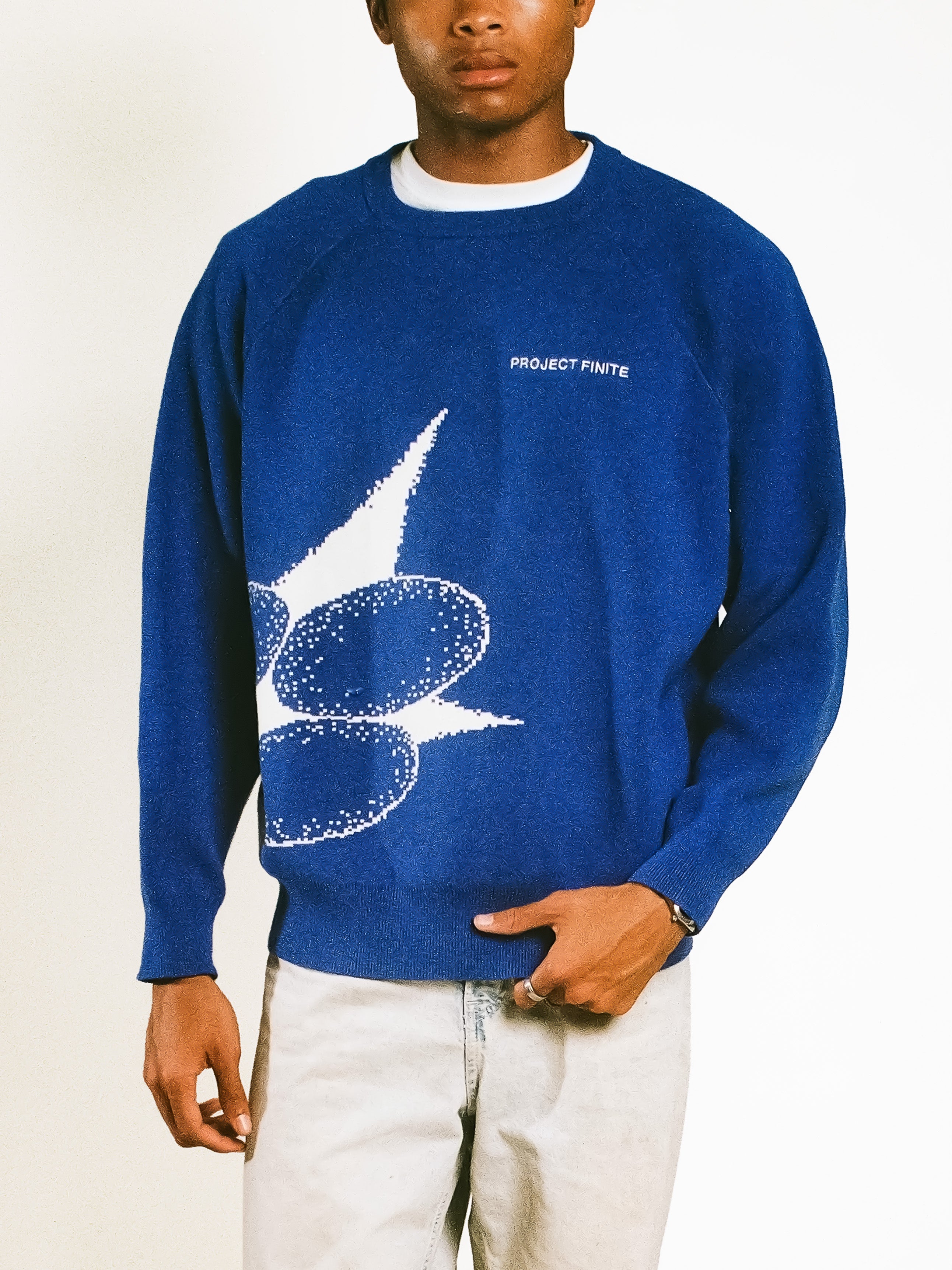 Royal Blue Knitted Sweater